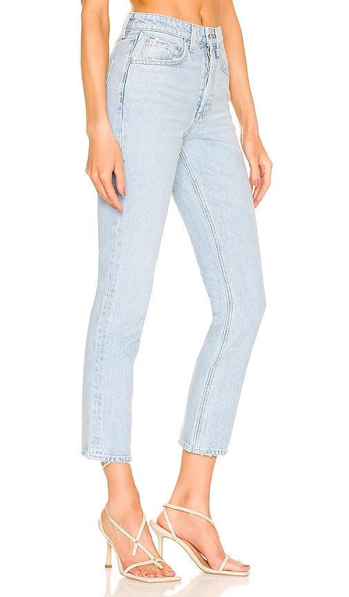 GRLFRND Karolina High Rise Straight in Blue. - size 30 (also in 29, 31) Product Image