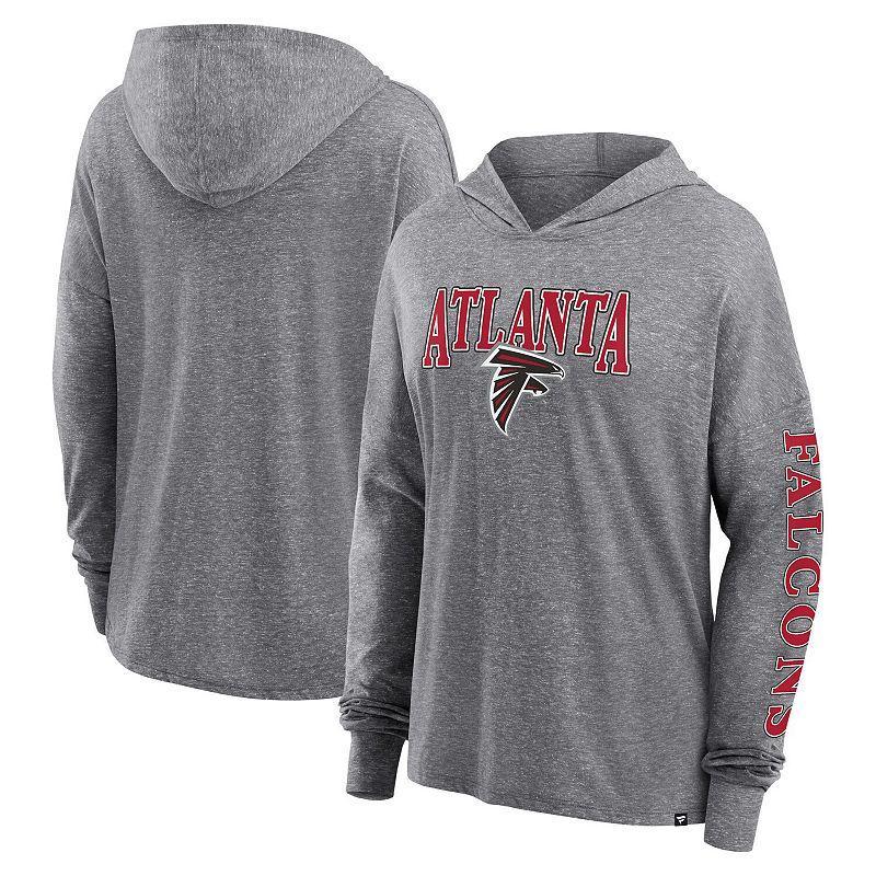 Womens Fanatics Branded Heather Gray Atlanta Falcons Classic Outline Pullover Hoodie Product Image