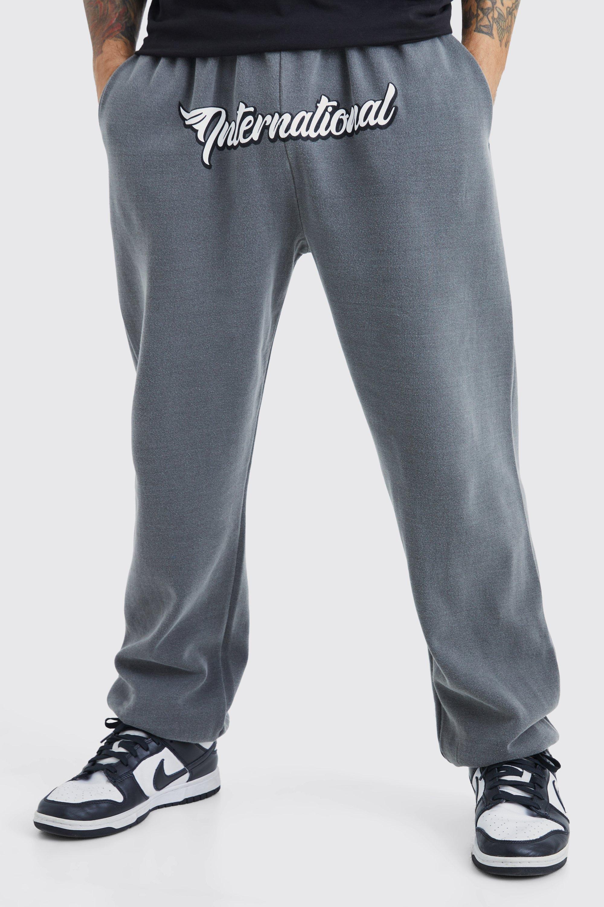 Oversized Worldwide Crotch Graphic Sweatpants | boohooMAN USA Product Image