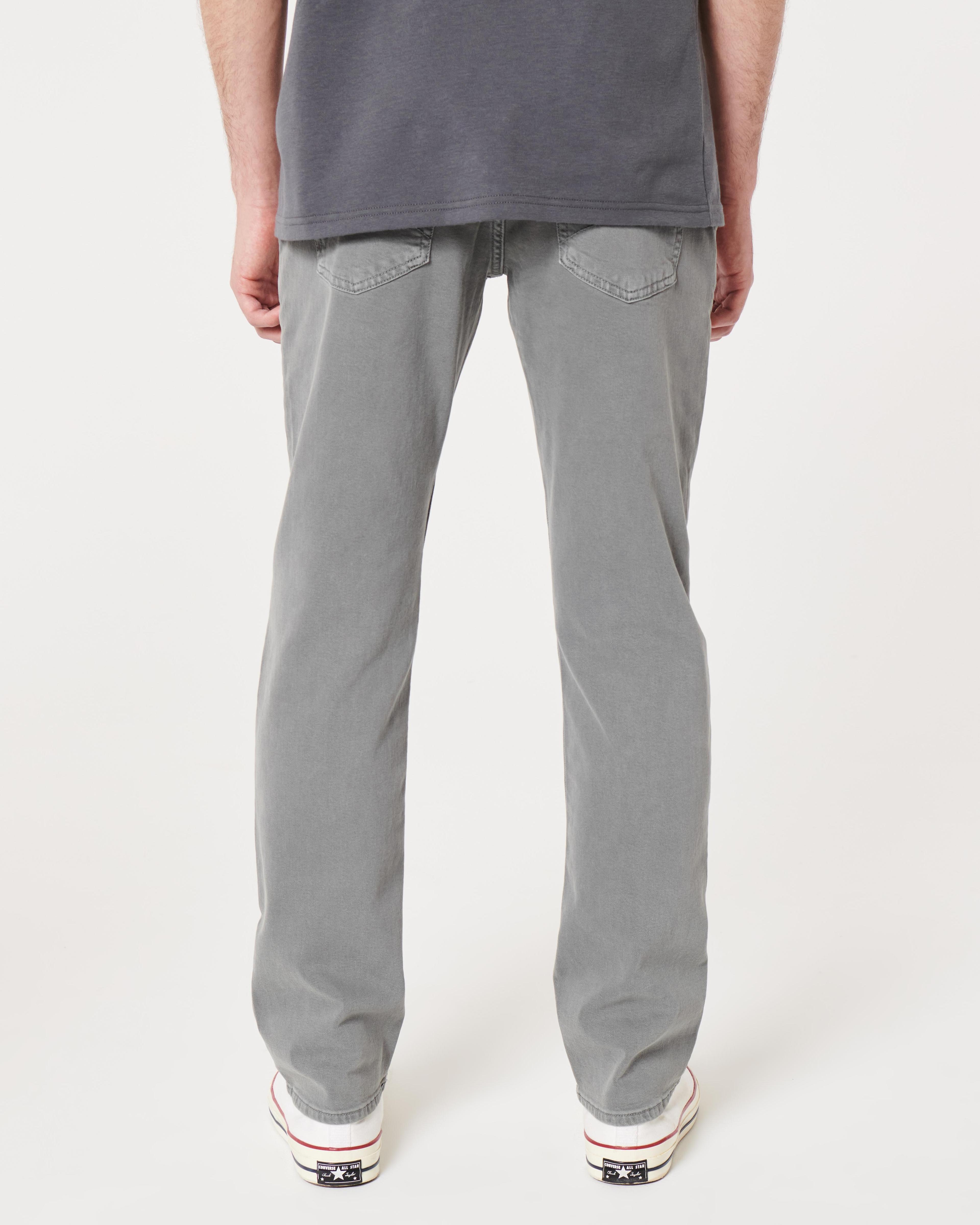 Grey Slim Straight Jeans Product Image