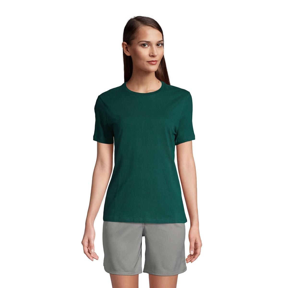 Lands End Womens School Uniform Short Sleeve Feminine Fit Essential T-shirt Product Image