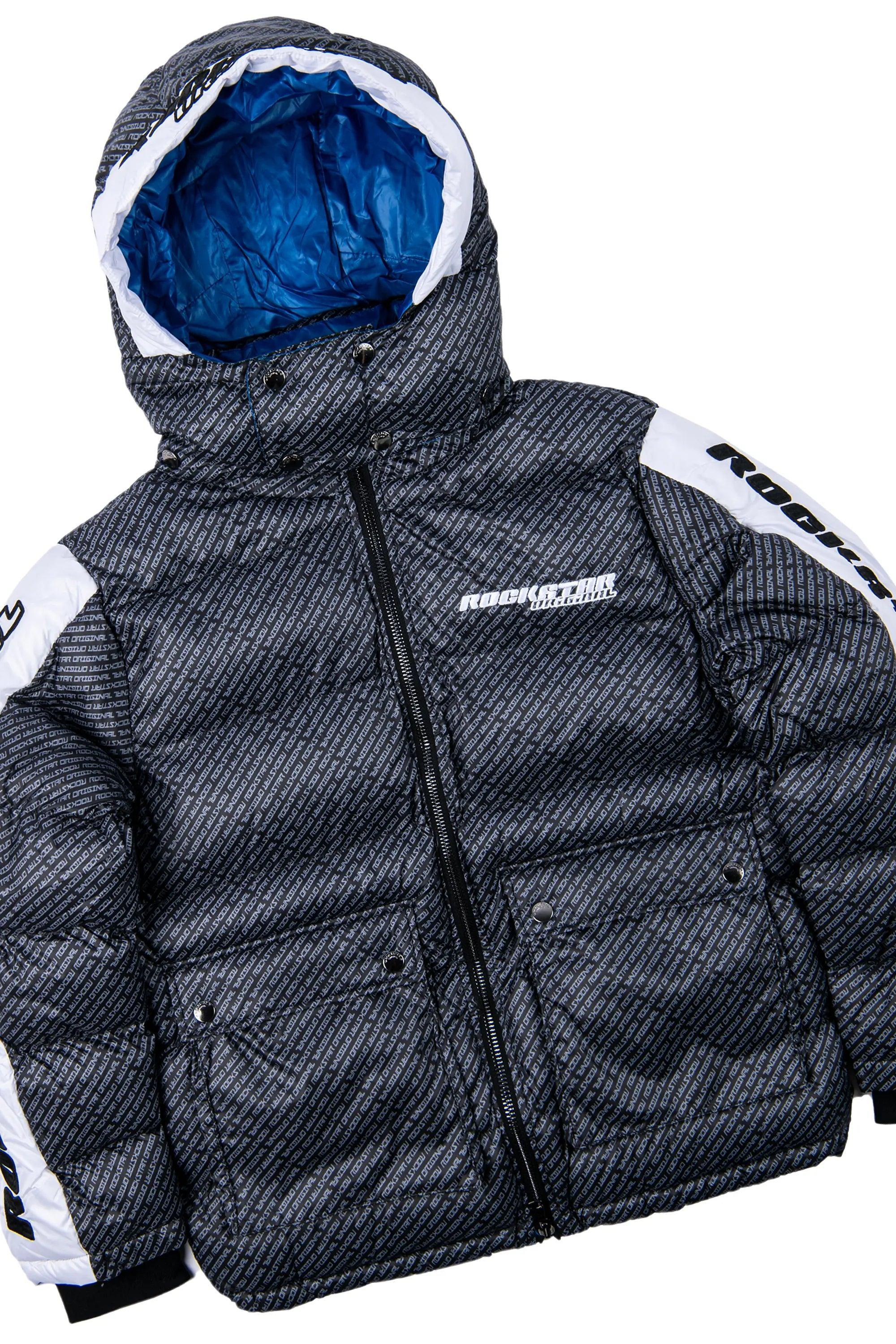 Bryson Puffer Black & Sutton Blue Super Stacked Flare Jean Bundle Male Product Image