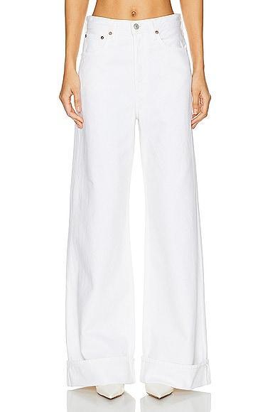 AGOLDE Dame Cuffed High Waist Wide Leg Organic Cotton Jeans Product Image