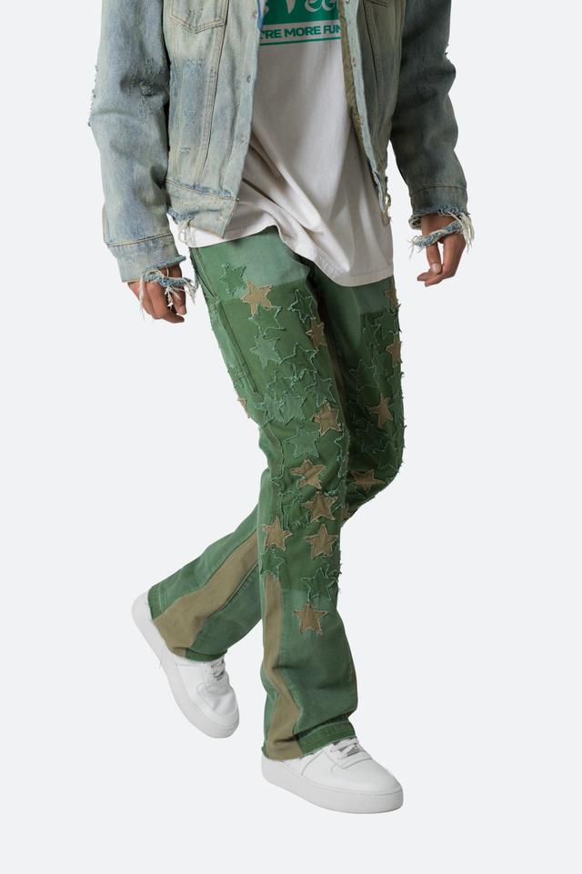 B451 Star Flare Denim - Olive Product Image