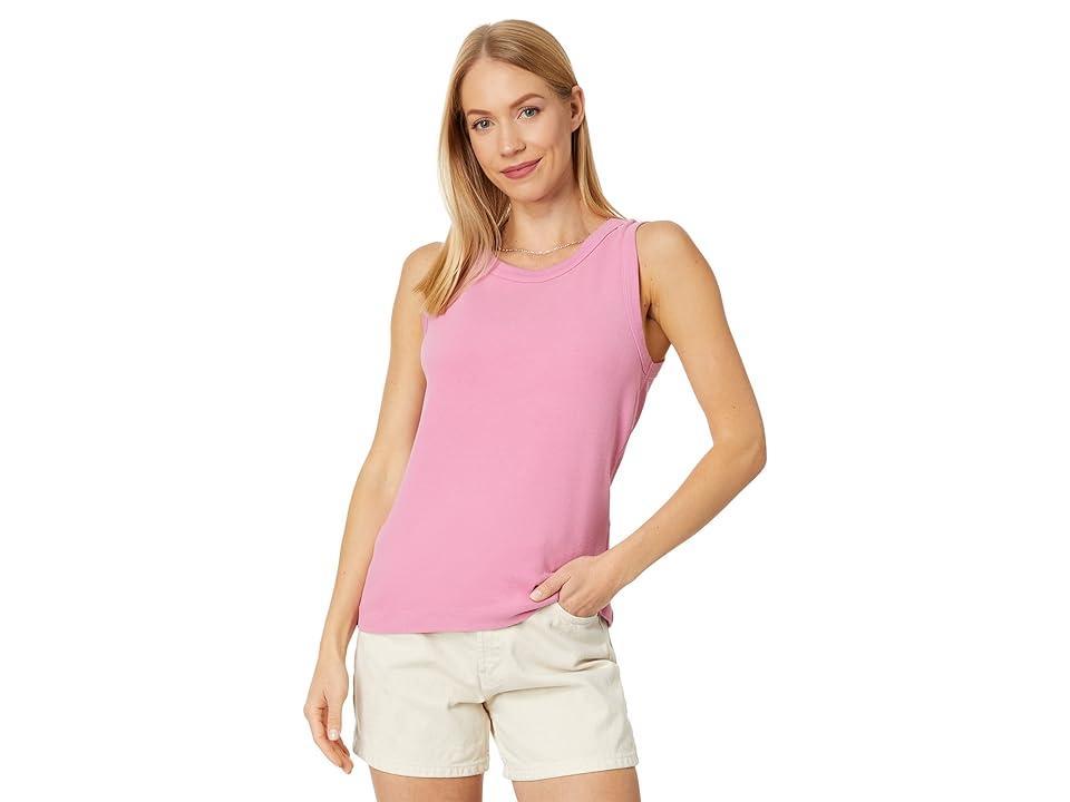 Dylan by True Grit Jude Rib Knit Crew Neck Tank (Rose) Women's Clothing Product Image