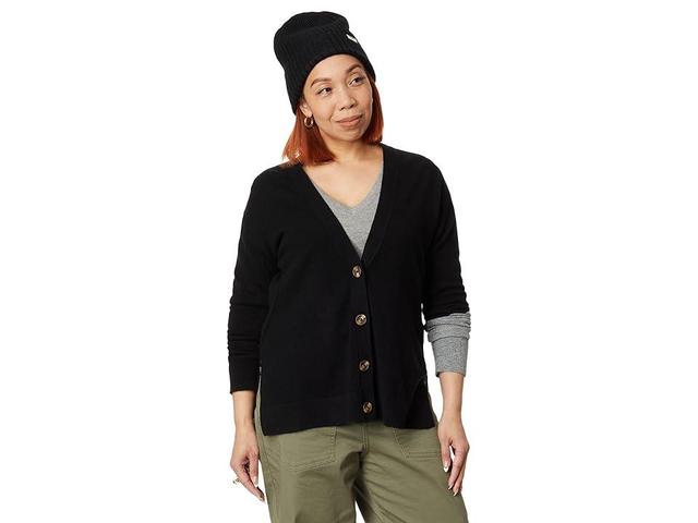 LABEL Go-To Cardi (Black/Light Grey) Women's Clothing Product Image