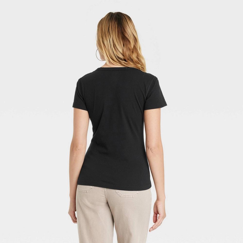 Women's Sensory Friendly Fitted V-Neck Short Sleeve T-Shirt - Universal Thread™ Product Image