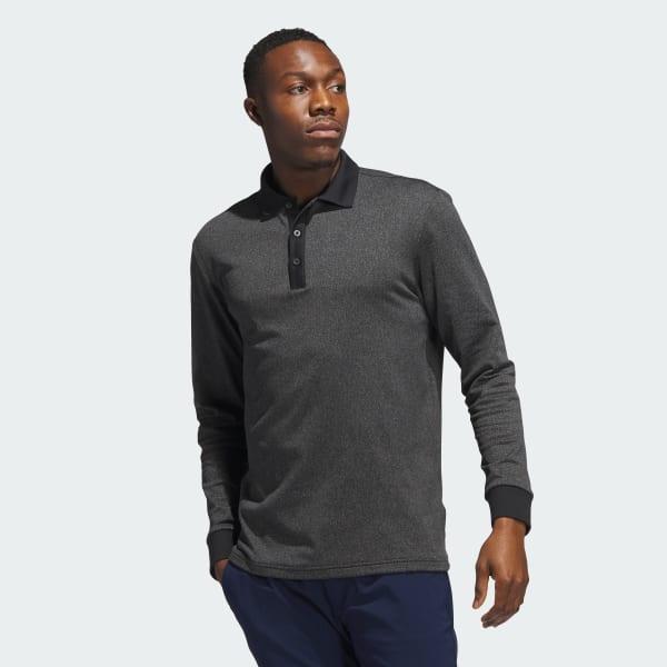 Essentials Heathered Long Sleeve Polo Shirt product image