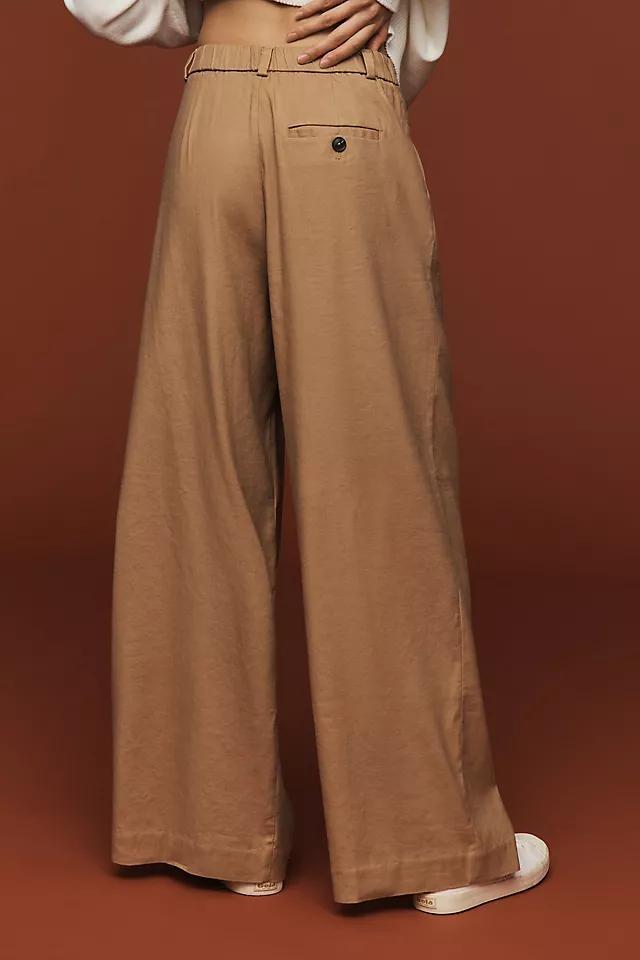 Maeve Linen Wide-Leg Trouser Pants Product Image