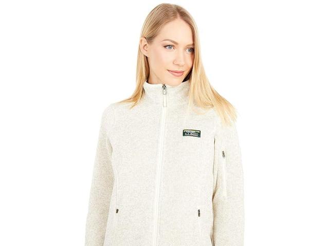 L.L.Bean Fleece Knit Stand Collar Long Sleeve Full Zip Sweater Jacket Product Image