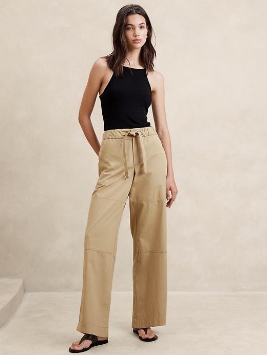 Poplin Straight Pant Product Image