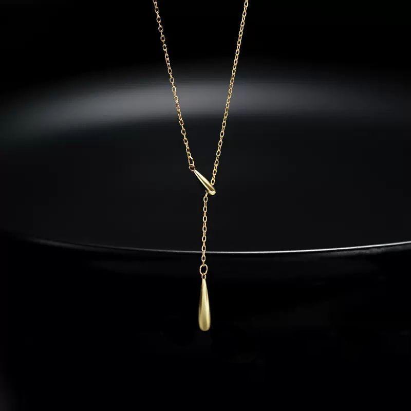 Droplet Alloy Lariat Necklace Product Image