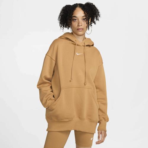 Nike Womens Nike Phoenix Fleece OS Pullover Hoodie - Womens Flax/Sail Product Image