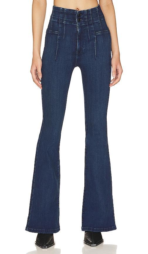 Free People Jayde High Rise Stretch Denim Flared Leg Denim Jeans Product Image