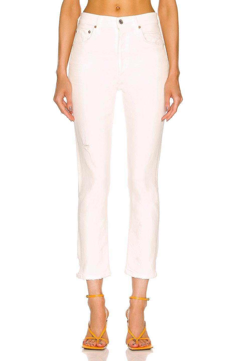 Citizens of Humanity Jolene High Rise Vintage Slim in White Product Image