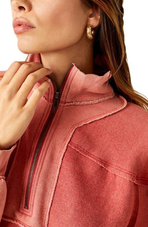 Kassey Half Zip Sweatshirt In Cherry Product Image