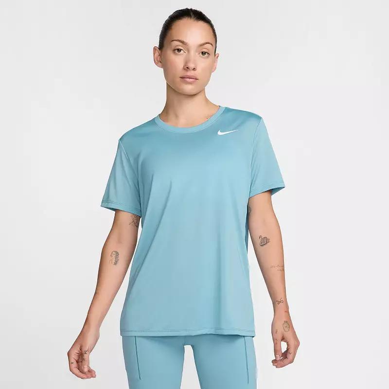 Womens Nike Dri-FIT Tee Blue Turq Product Image