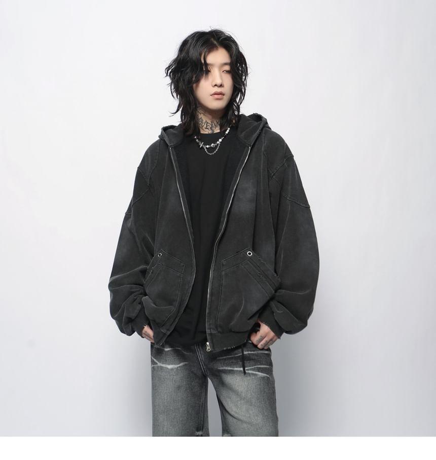 Washed Zip Hoodie Product Image