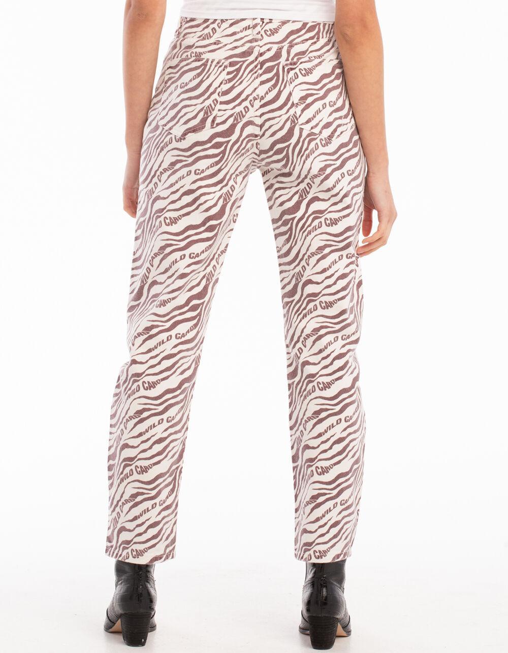 DAISY STREET Womens Zebra Dad Jeans Product Image