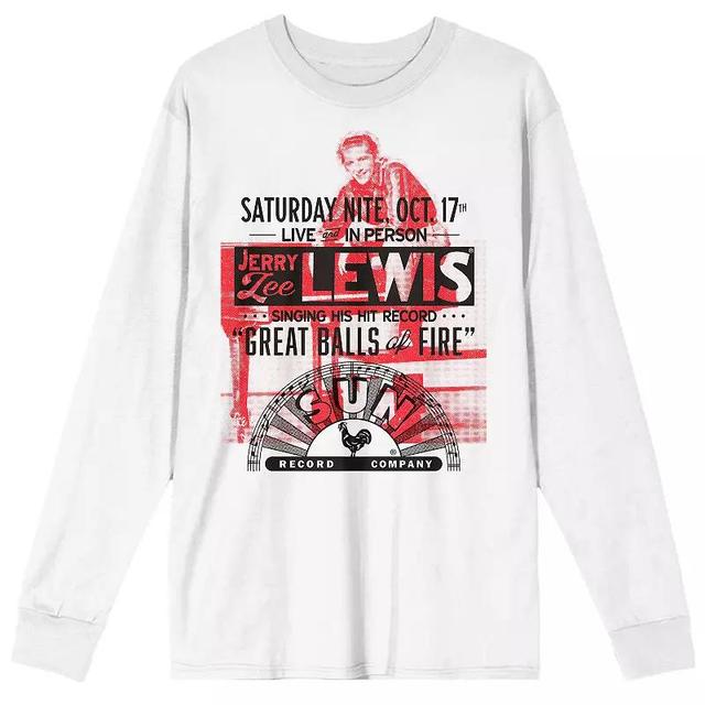 Mens Sun Records Saturday Nite Oct. 17th Jerry Lee Lewis Long Sleeve Tee Product Image