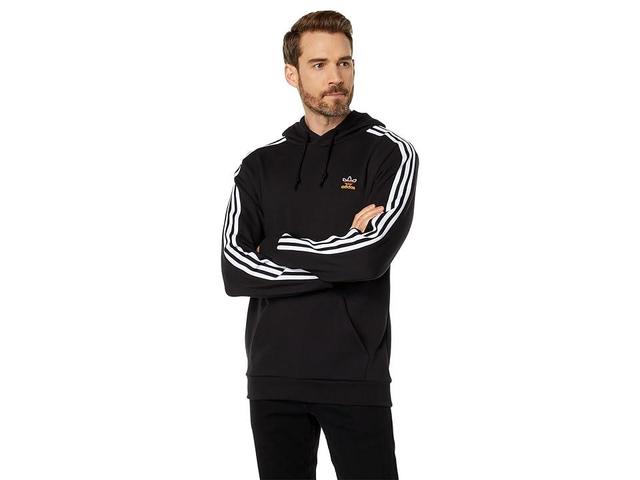 adidas Originals 3-Stripes Pullover Hoodie Team Power Red/Team Collegiate Gold/White) Men's Clothing Product Image