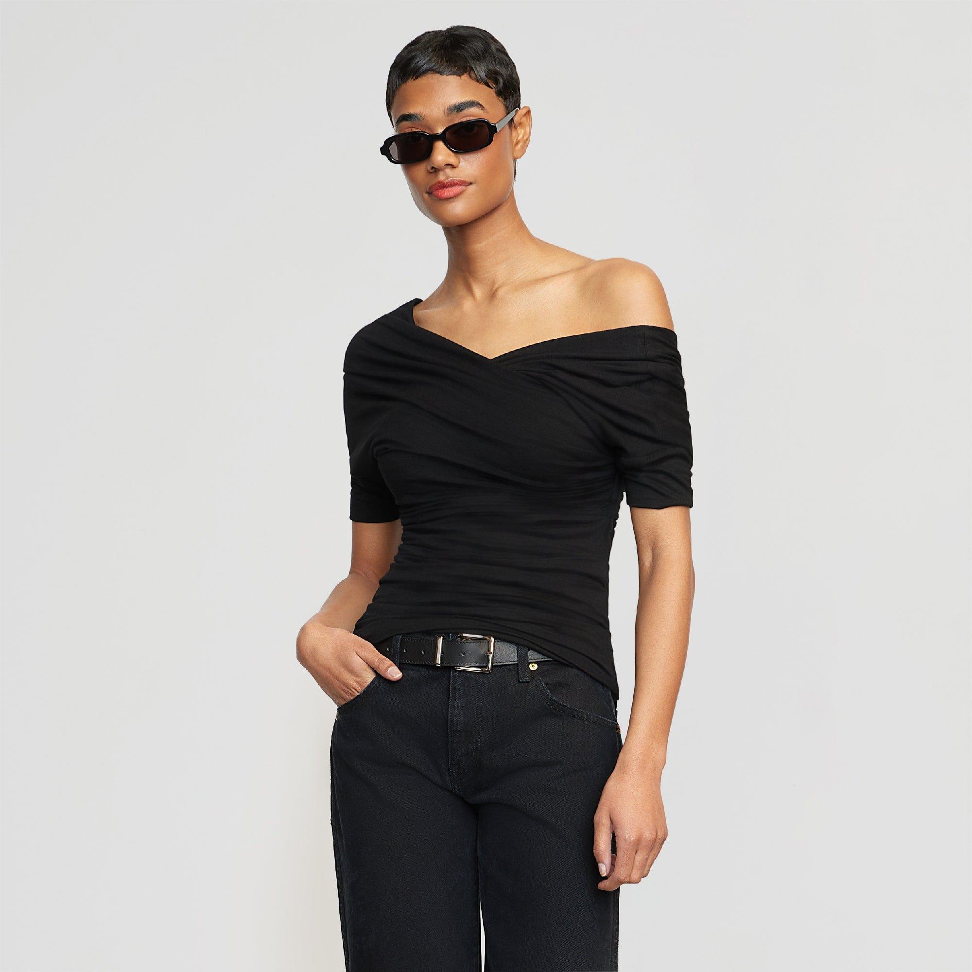 Thalia Ruched Off-Shoulder Tee Product Image