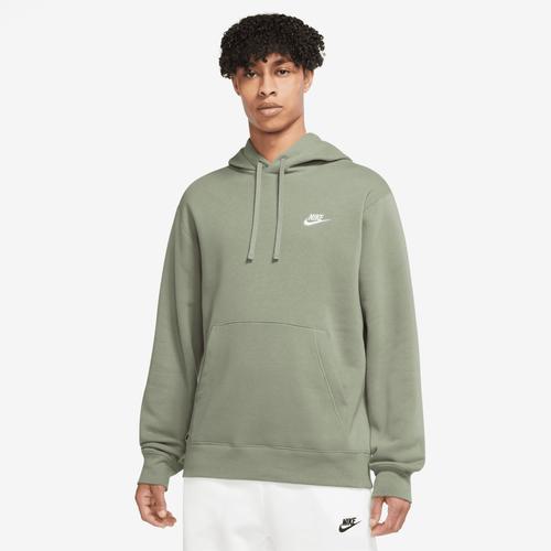 Nike Mens Club Pullover Hoodie - Green/White Product Image