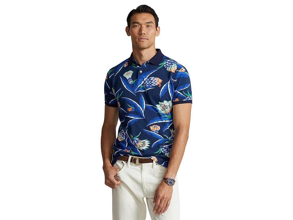 Polo Ralph Lauren Classic Fit Floral Mesh Polo Short Sleeve Shirt (Bonheur Floral/Newport ) Men's Short Sleeve Knit Product Image