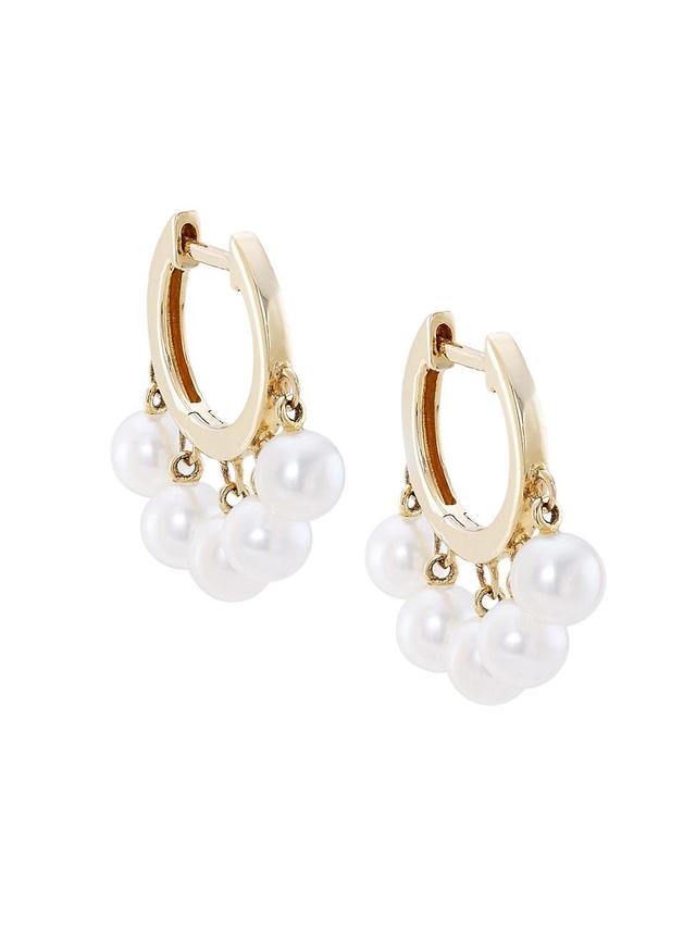 Freshwater Pearl Huggie Earrings Product Image