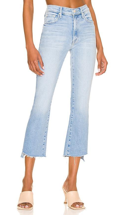 MOTHER The Insider Crop Step Fray in Limited Edition - Blue. Size 28 (also in 24, 25, 26, 27, 29, 30, 31, 32, 34). Product Image