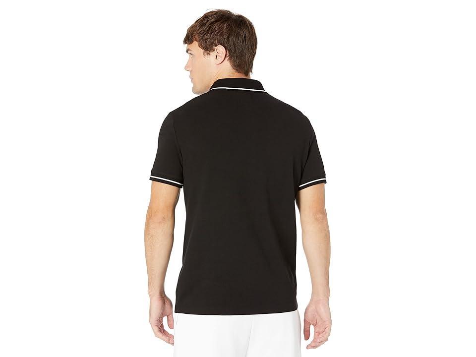 Armani Exchange Pique Polo with Embroidered AX Logo Men's Clothing Product Image