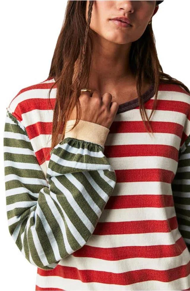 Sawyer Stripe Long Sleeve T-shirt In Kelp Product Image