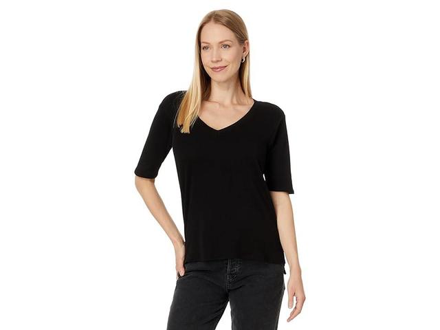 Mod-o-doc Half Sleeve V-Neck Easy Tee Women's Clothing Product Image