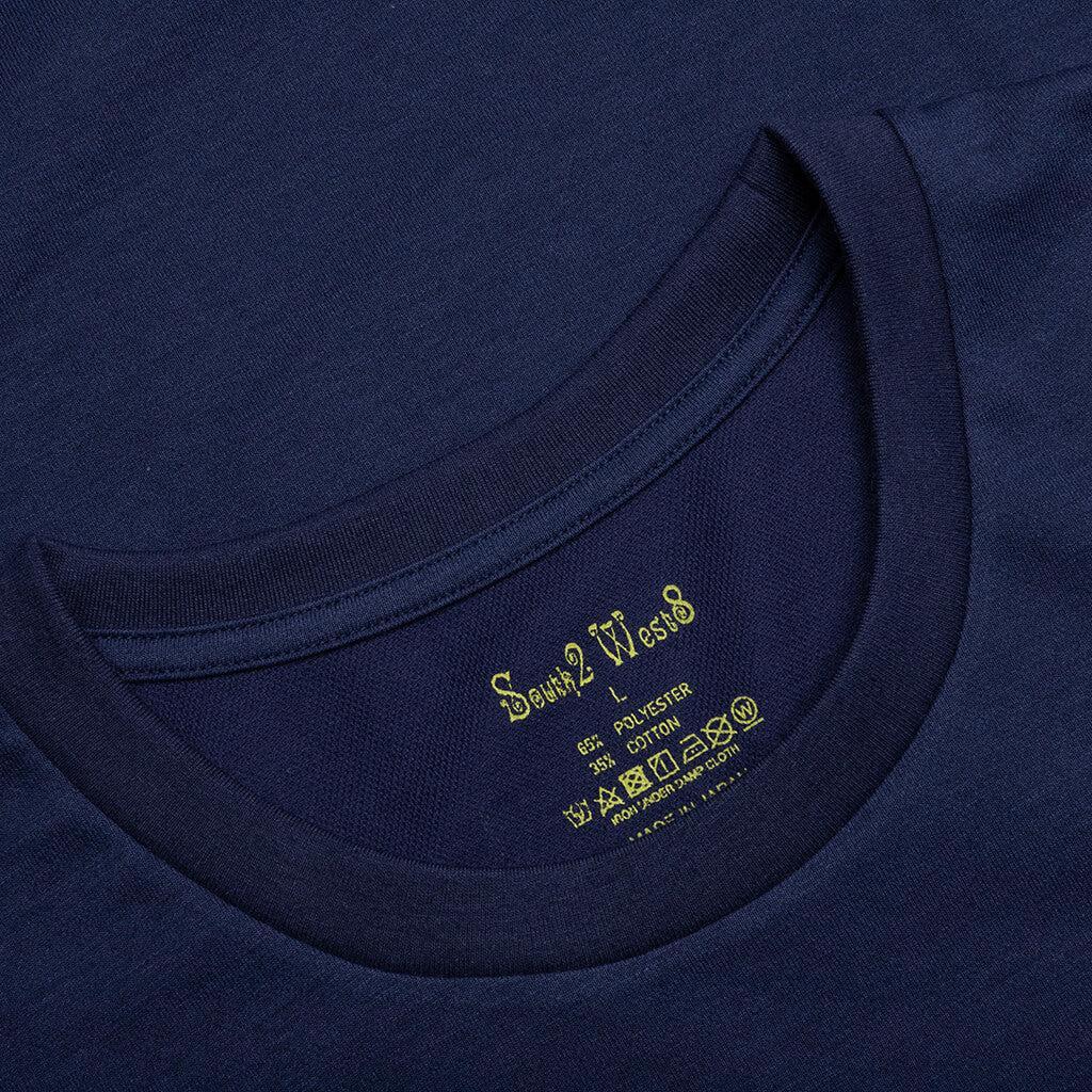 Round Pocket S/S Tee - Navy Male Product Image