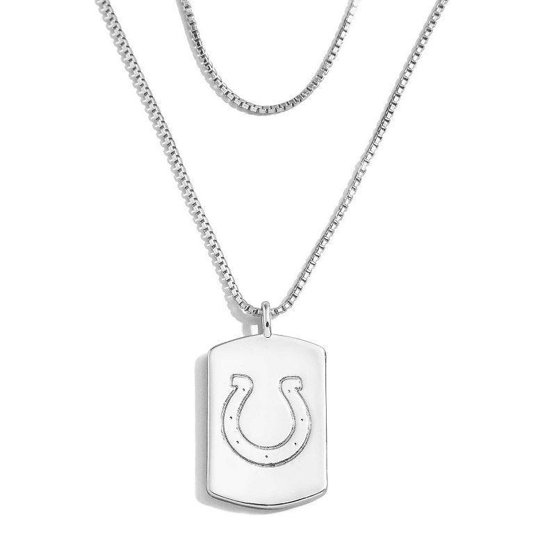 WEAR by Erin Andrews x Baublebar Indianapolis Colts Silver Dog Tag Necklace Product Image