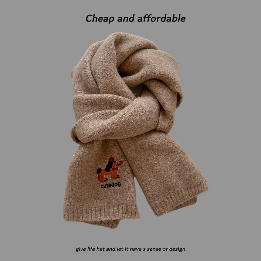 Dog Embroidery Scarf Product Image