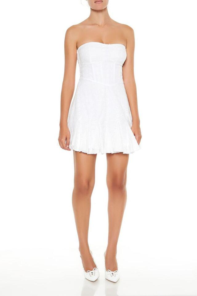 Strapless Eyelet Corset Mini Dress | Forever 21 Product Image