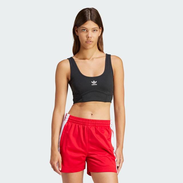 adidas Adicolor Trefoil Bra Black XS Womens Product Image