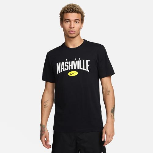 Nike Mens Nike City T-Shirt - Mens Black/White Product Image