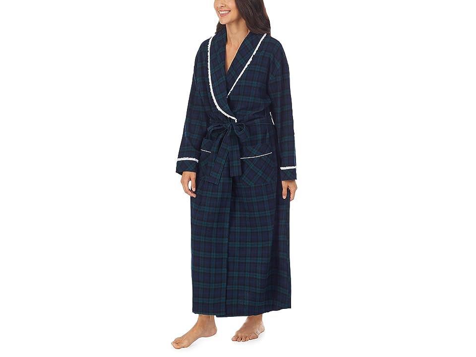 Lanz of Salzburg 52 Ballet Wrap Robe Plaid) Women's Robe Product Image