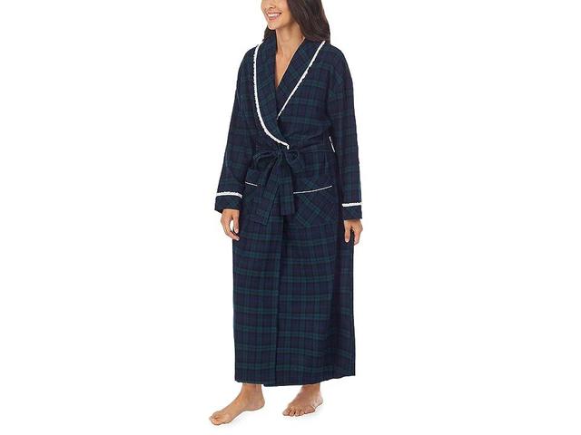 Lanz of Salzburg 52 Ballet Wrap Robe Plaid) Women's Robe Product Image