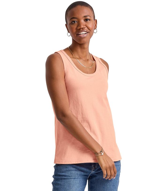 Hanes Essentials Womens Cotton Tank Pale Blush Pink 2XL Product Image