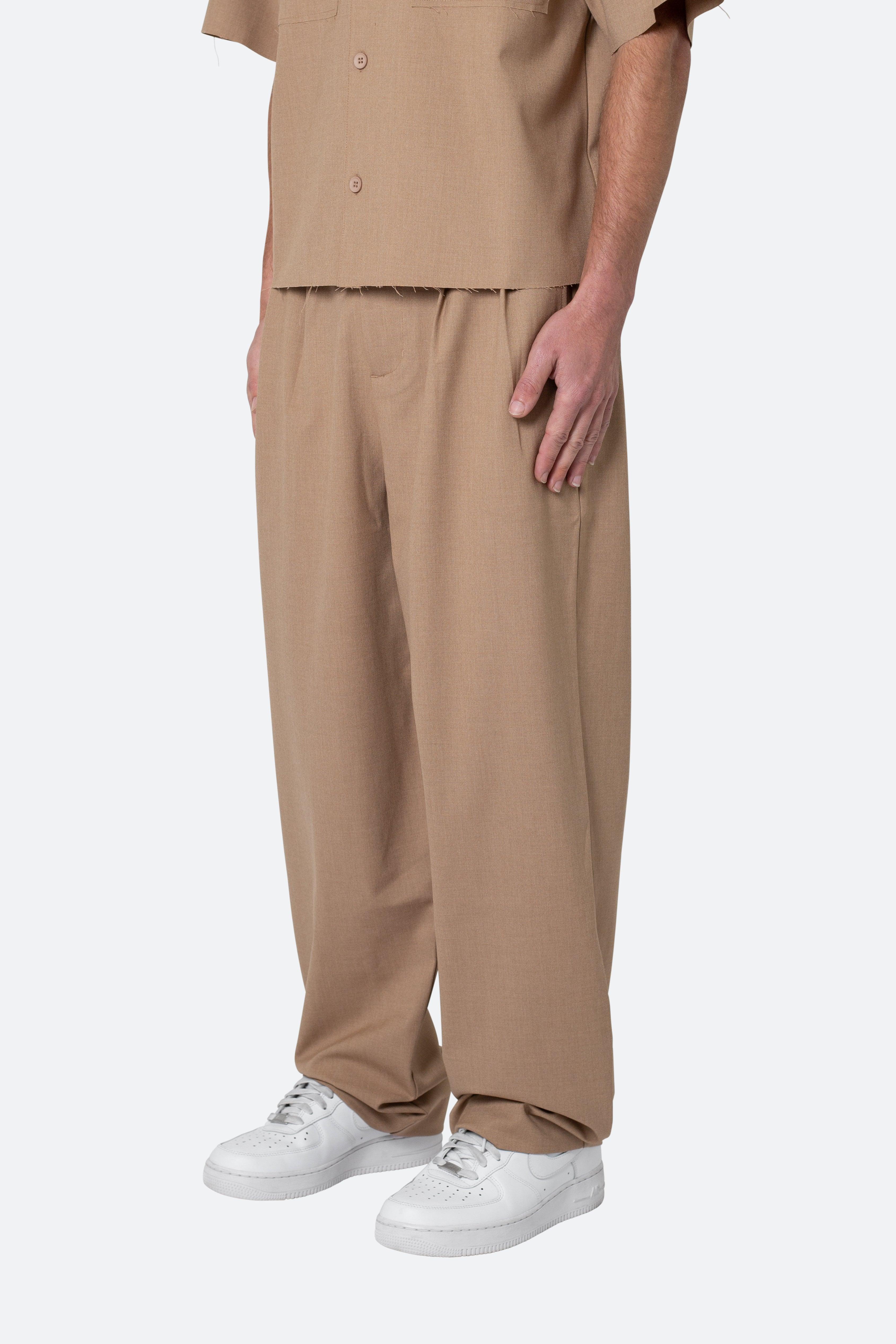 Baggy Trouser Pants - Khaki Product Image