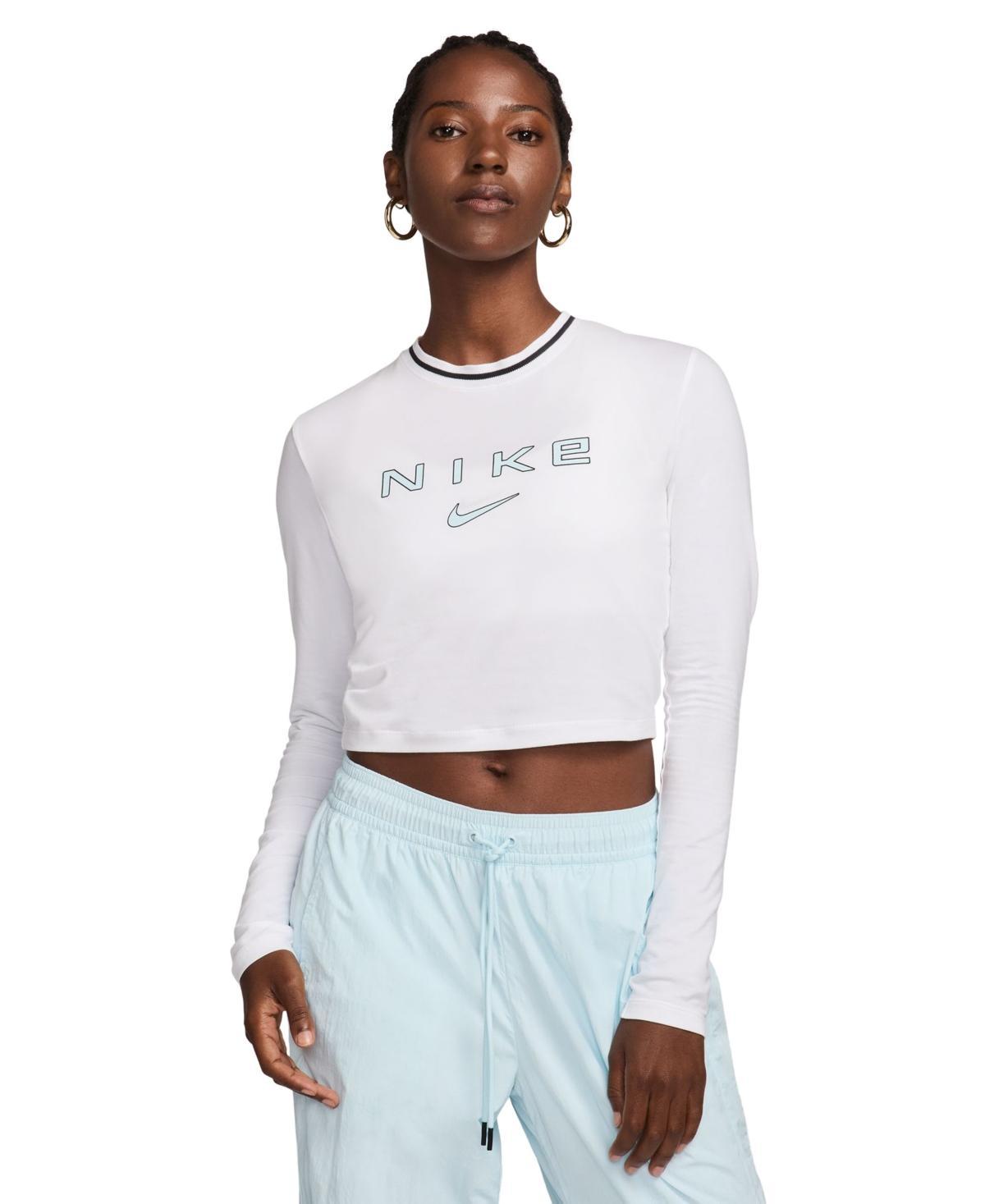 Nike Womens Sportswear Chill Knit Slim Logo Cropped T-Shirt Product Image