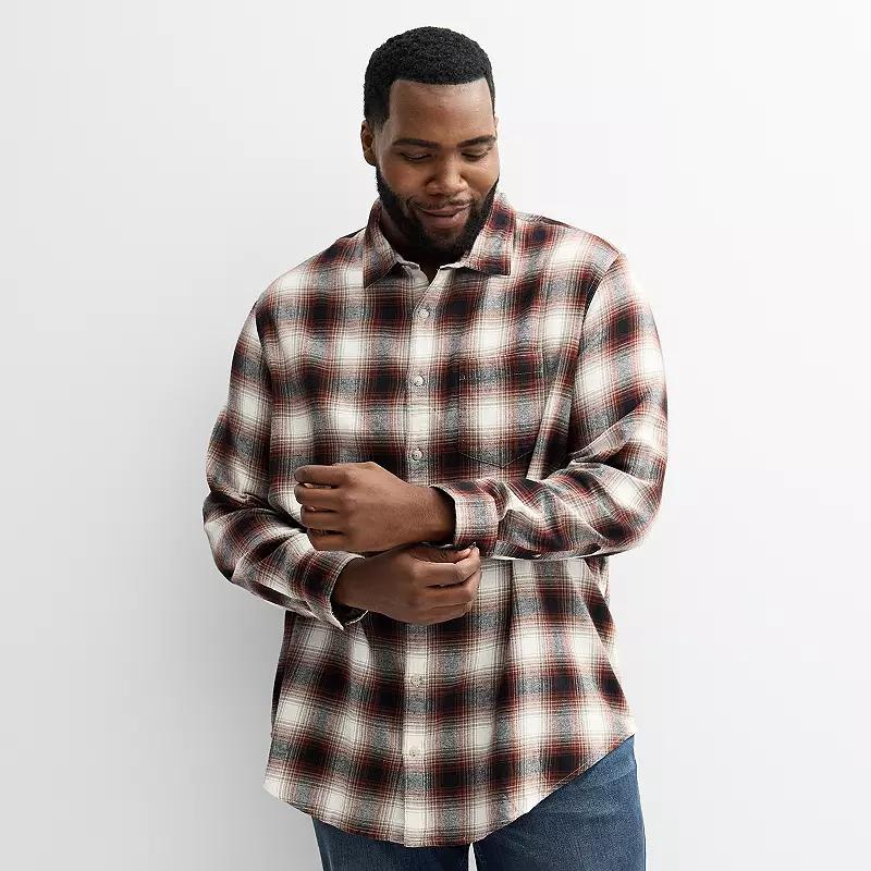 Big & Tall Sonoma Goods For Life Long Sleeve Flannel Shirt, Mens Product Image