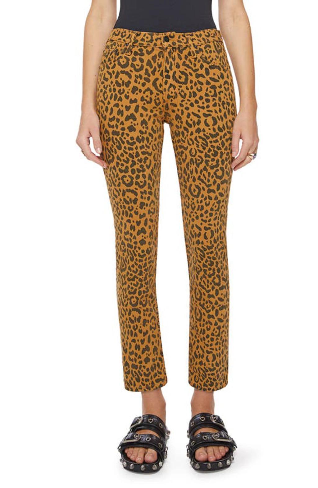 The Mid Rise Rider Ankle Leopard Jeans In Hit The Spot Product Image