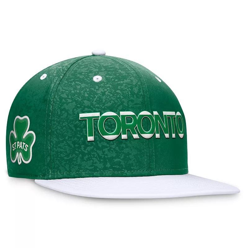 Mens Fanatics Branded Kelly Green/White Toronto Maple Leafs St. Patricks Alternate Authentic Pro Snapback Hat Product Image