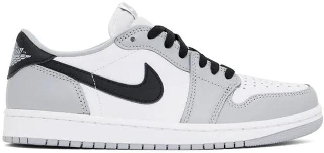 White & Gray Air Jordan 1 Low Og Sneakers In Multicolor Product Image