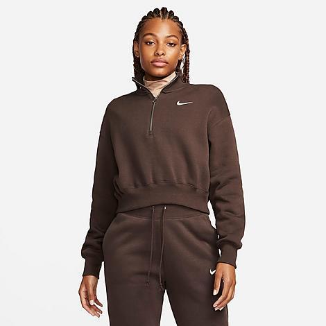 Nike Womens Sportswear Phoenix Fleece Oversized Half-Zip Crop Sweatshirt Product Image