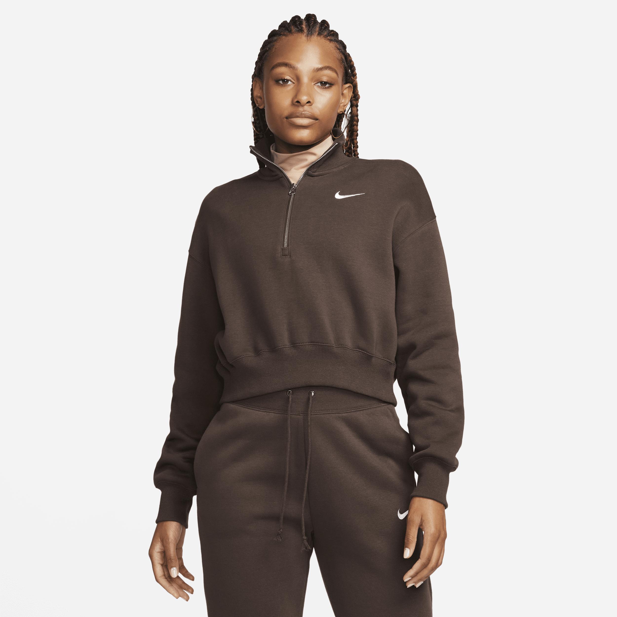 Nike Womens Sportswear Phoenix Fleece Oversized Half-Zip Crop Sweatshirt Product Image